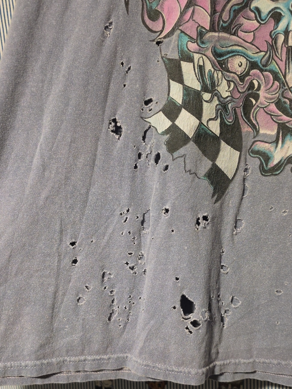 Metallica Faded Purple Distressed Nor Cal Skull Graphic Shirt Womens 2x - Picture 5 of 7